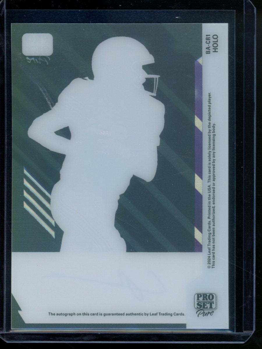 2024 Leaf Pro Set Pure Cameron Rising #BA-CRI1 Autograph 7/10 Football