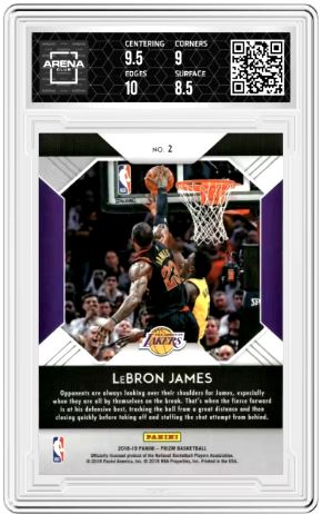 2018-19 Panini Prizm LeBron James #2 Basketball Arena Club 9