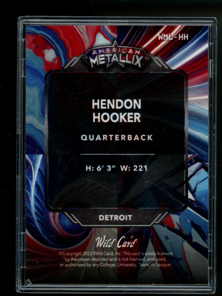 2023 Wild Card American MetalLix Hendon Hooker #WM1-HH 2/6 Football