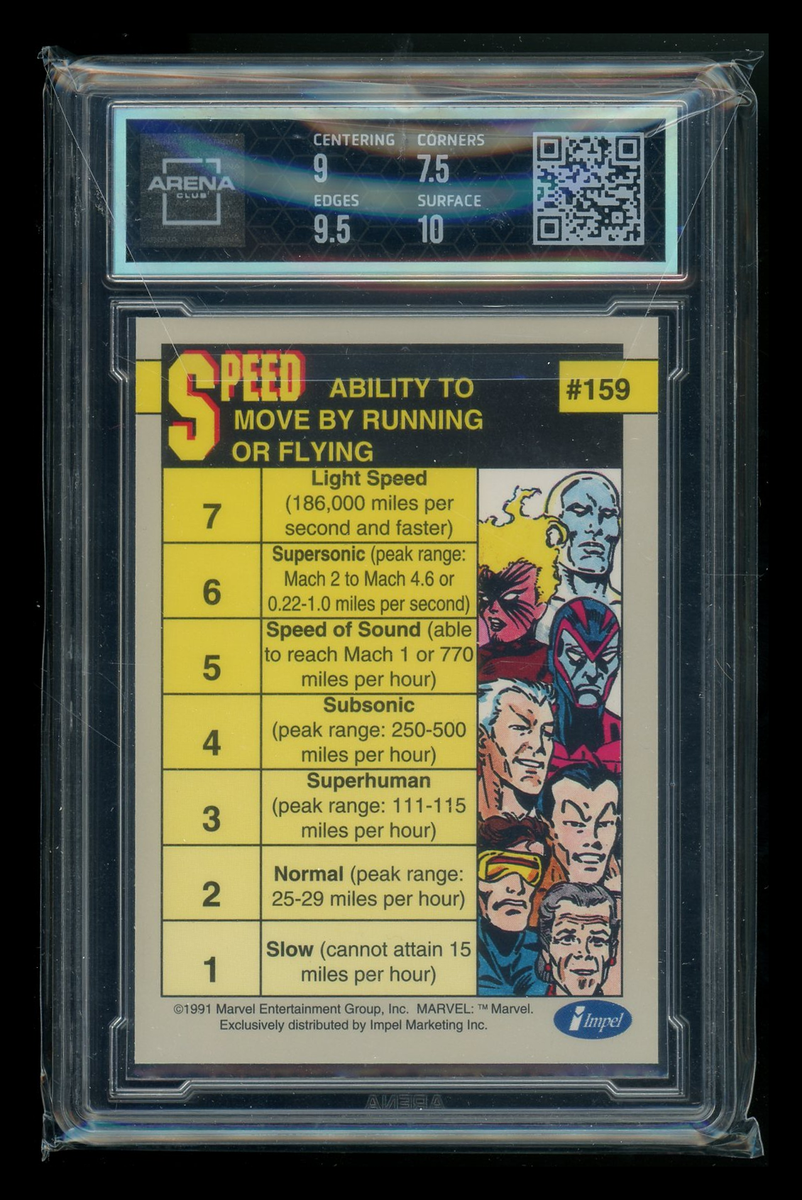 1991 Impel Marvel Universe Series II #159 Arena Club 8
