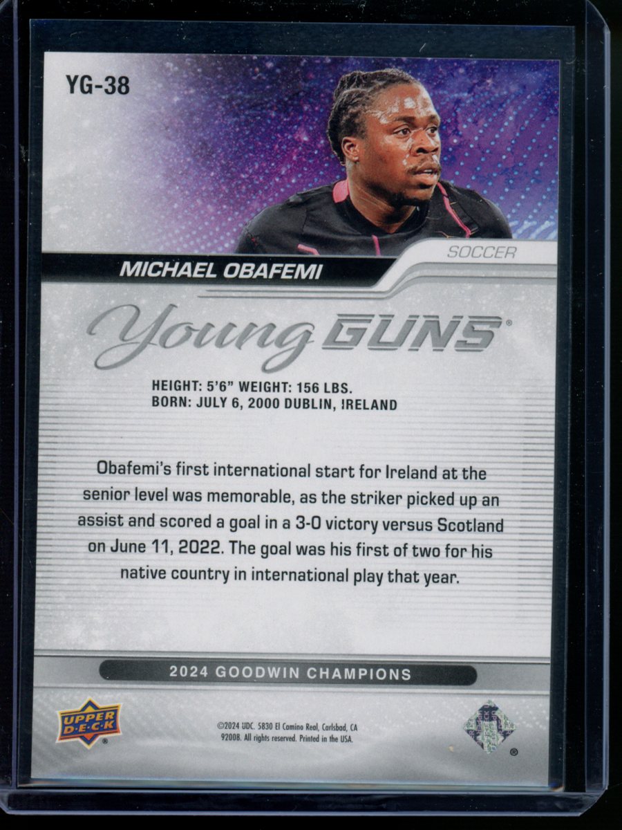 2024 Upper Deck Goodwin Champions Young Guns Michael Obafemi #YG-38 Soccer