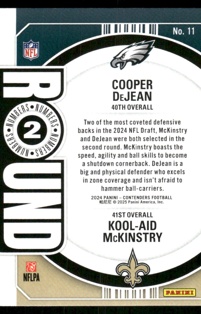 2024 Panini Contenders Football Cooper DeJean Kool-Aid McKinstry #11 Football