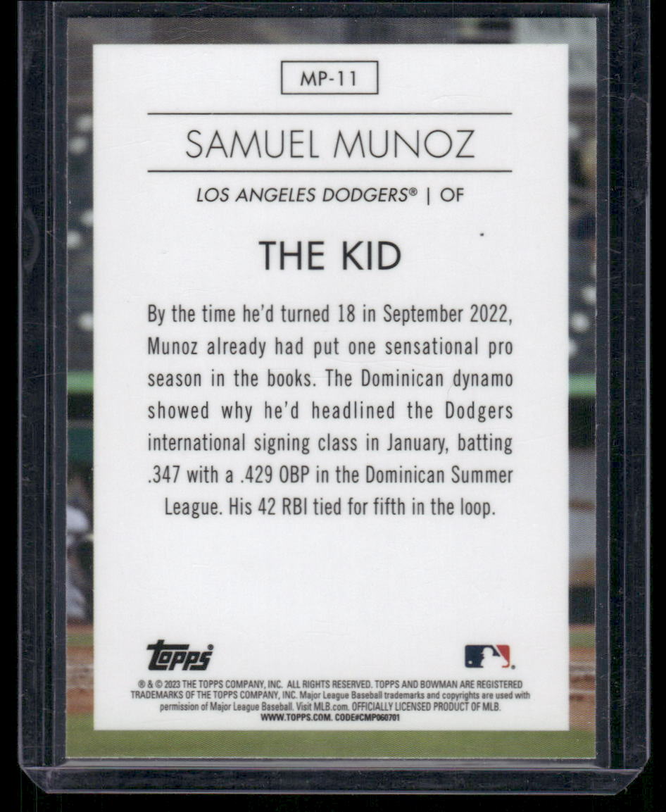 2023 Bowman Modern Prospects Samuel Munoz #MP-11 Baseball