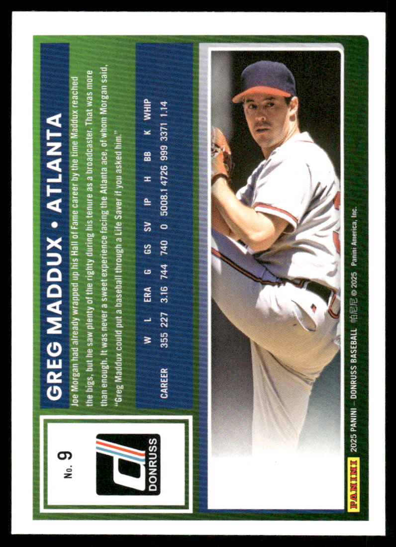2025 Donruss Greg Maddux #9 Baseball