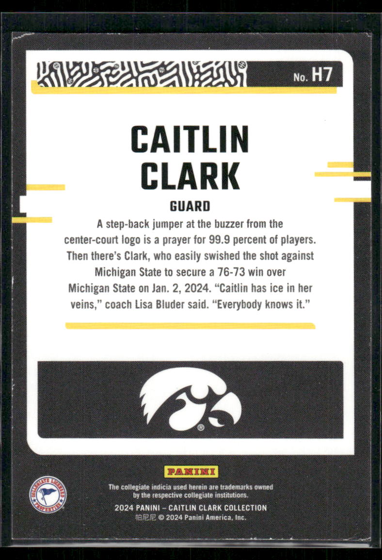 2024 Panini Donruss Highlights Caitlin Clark #H7 Basketball