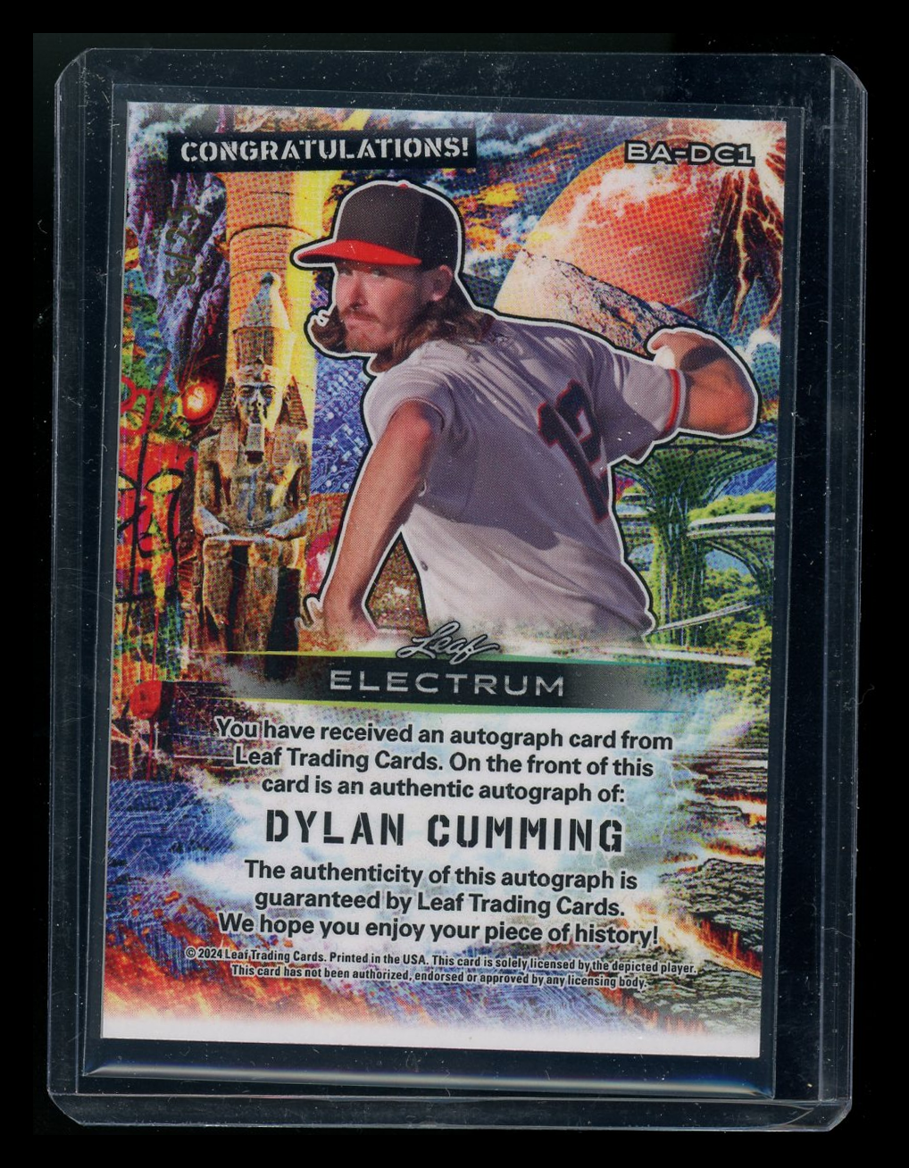 2024 Leaf Electrum Dylan Cumming #BA-DC1 5/75 Baseball
