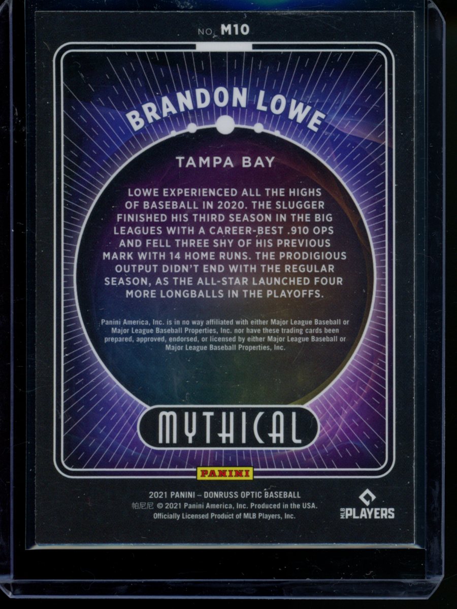 2021 Panini Donruss Optic Brandon Lowe #M10 Baseball