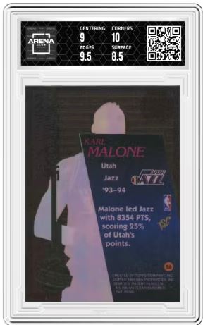 1994-95 Topps Stadium Club Karl Malone #26 Clear Cut Basketball Arena Club 9