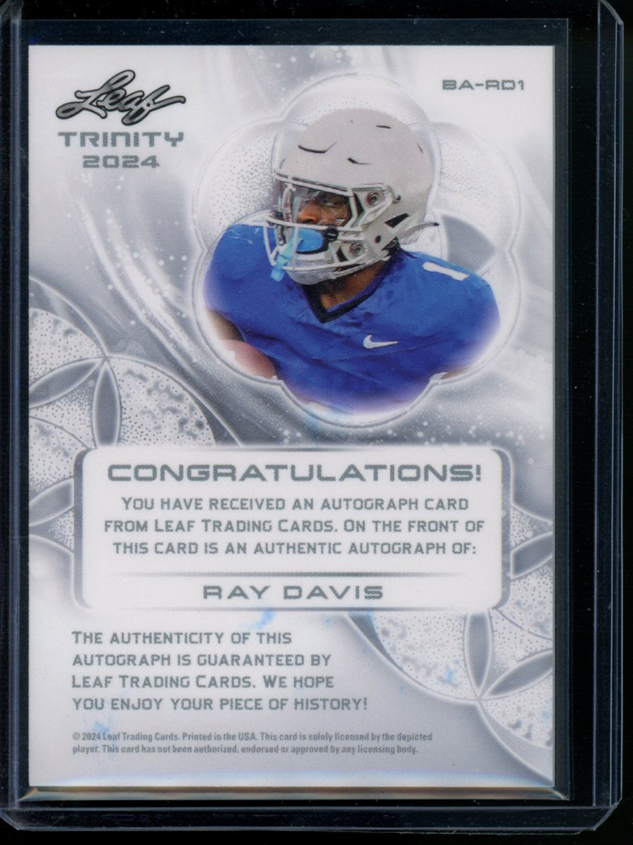 2024 Leaf Trinity Ray Davis #BA-RD1 53/99 Football