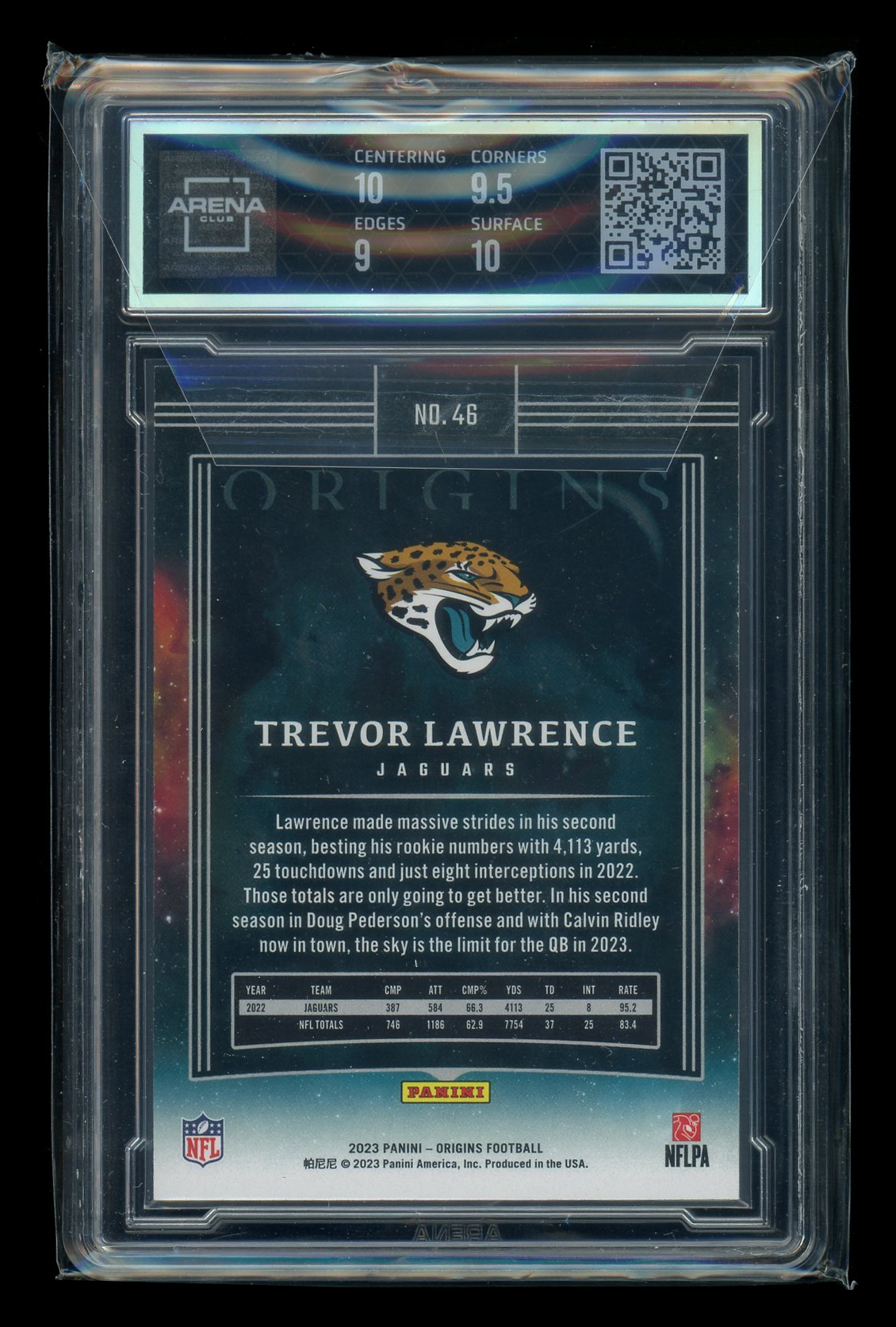 2023 Panini Origins Trevor Lawrence #46 Football Arena Club 9.5