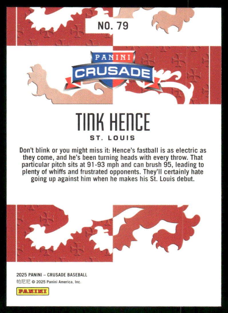2025 Panini Crusade Tink Hence #79 Gold Baseball