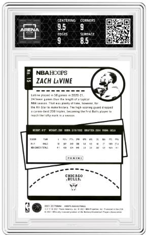 2021-22 NBA Hoops Zach LaVine #15 Purple Basketball Arena Club 9