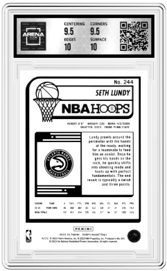 2023-24 Panini NBA Hoops Silver Seth Lundy #244 175/199 RC Arena Club 10