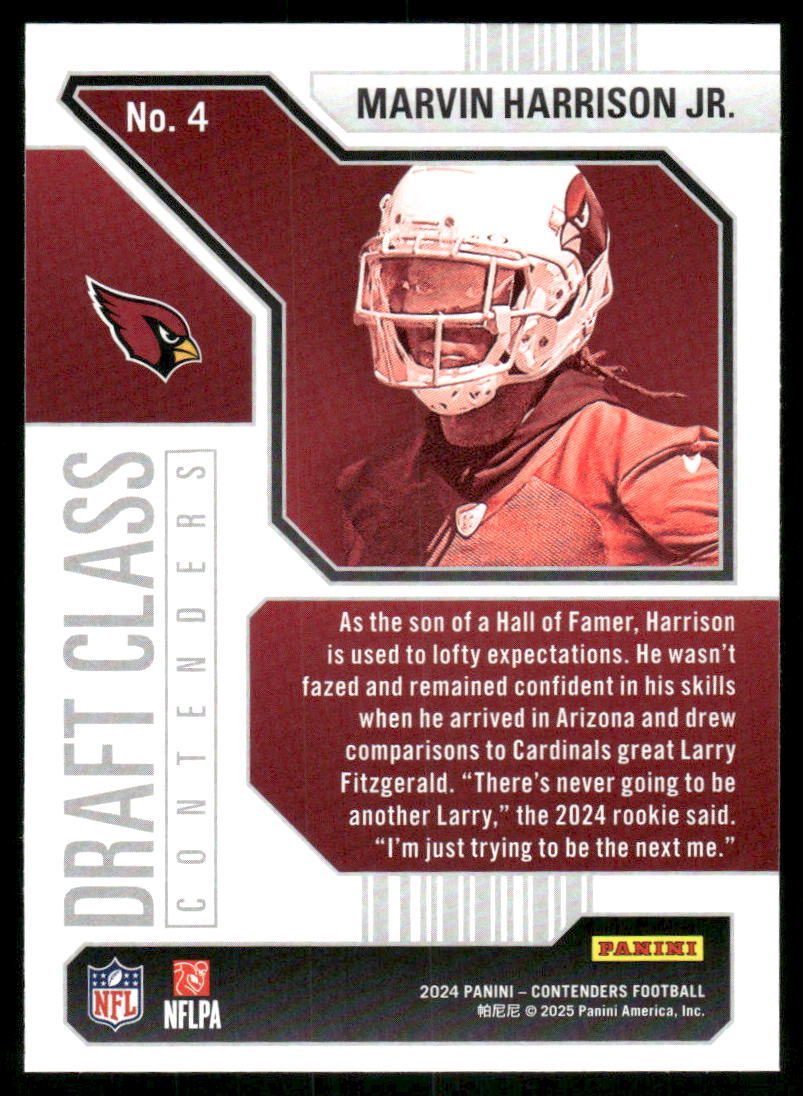 2024 Panini Contenders Football Marvin Harrison Jr. #No. 4 Football