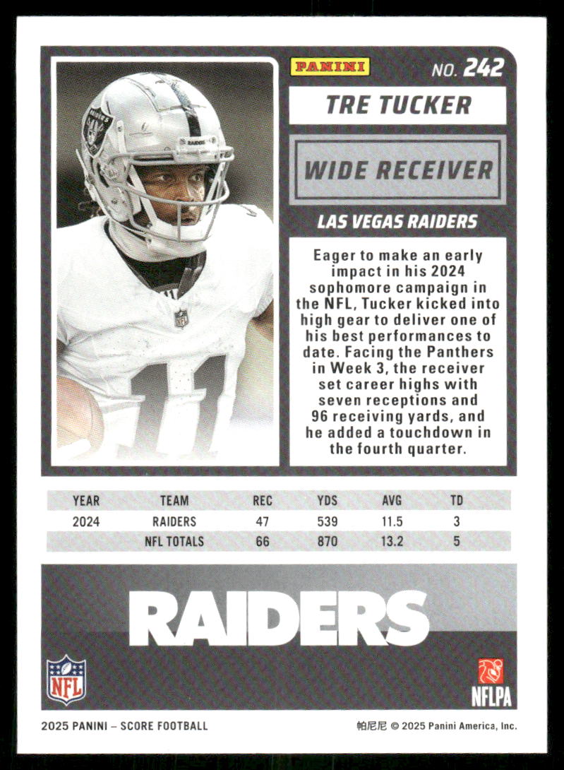 2025 Score a Treat Tre Tucker #242 Football