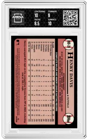2024 Topps Henry Davis #88B-28 RC Baseball Arena Club 9