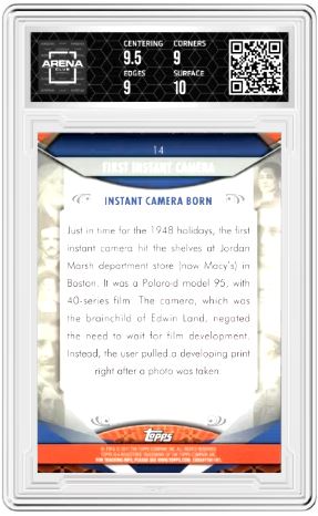 2011 Topps American Pie First Instant Camera #14 Arena Club 9.5
