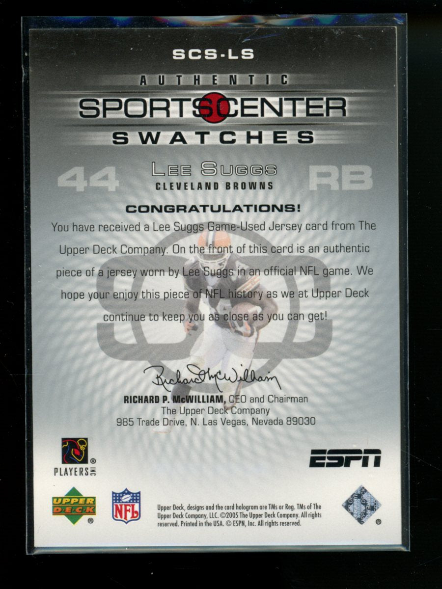 2004 Upper Deck SportsCenter Swatches Lee Suggs #SCS-LS Game Used Jersey