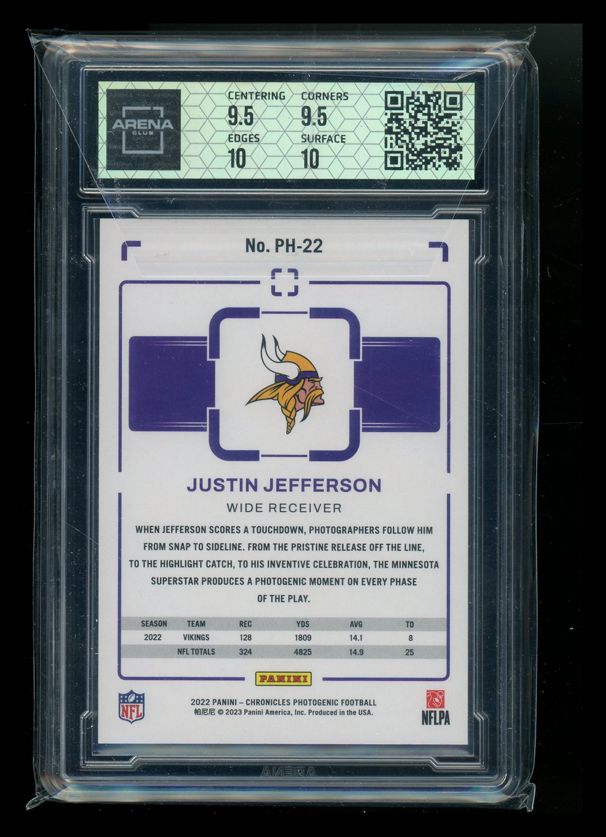 2023 Panini Chronicles Photogenic Justin Jefferson #PH-22 Football Arena Club 10