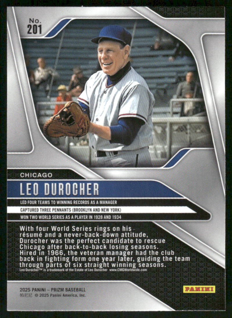 2025 Panini Prizm Baseball Leo Durocher #201 Baseball