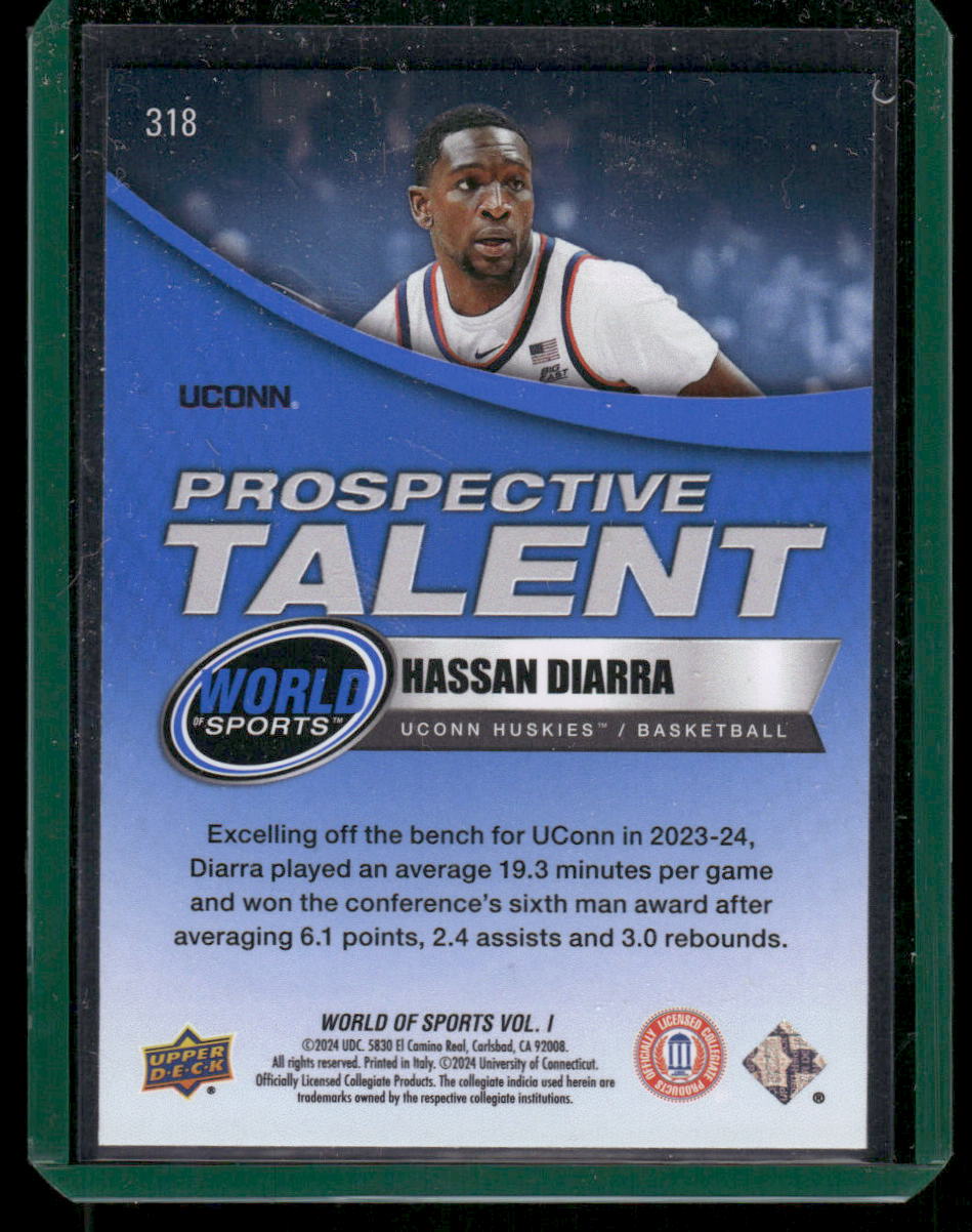 2025 Upper Deck World Sports Hassan Diarra #318 Blue Prospective Talent