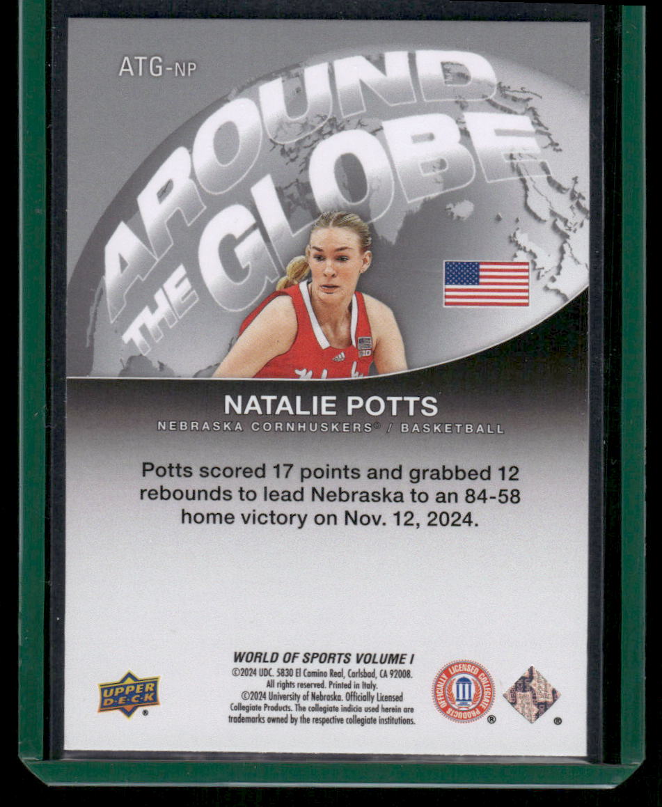 2025 Upper Deck World of Sports Natalie Potts #ATG-NP Around the Globe