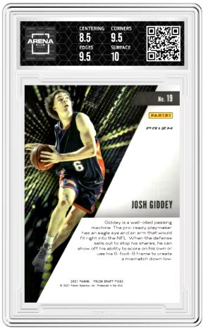 2021-22 Panini Prizm DP Josh Giddey #19 Instant Impact Circles RC Arena Club 9