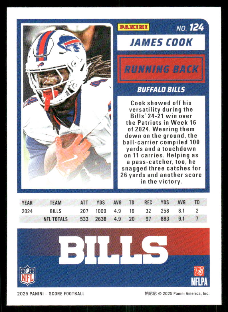 2025 Score A Treat James Cook #124 Football