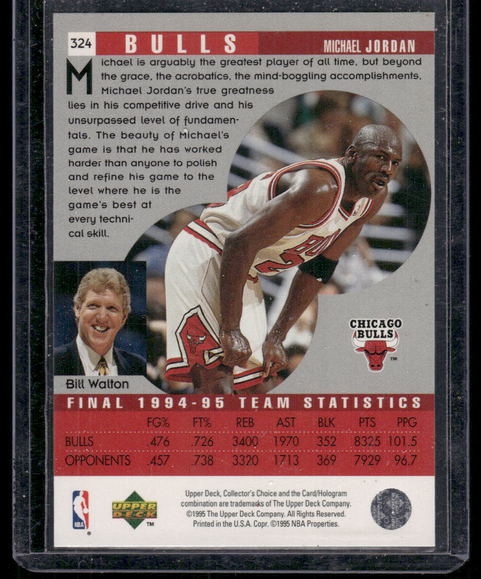 1995 Upper Deck Collector's Choice Scouting Report Michael Jordan #324