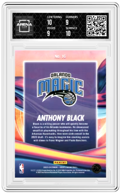 2023-24 Panini NBA Hoops Anthony Black #16 Anti Gravity Arena Club 9.5