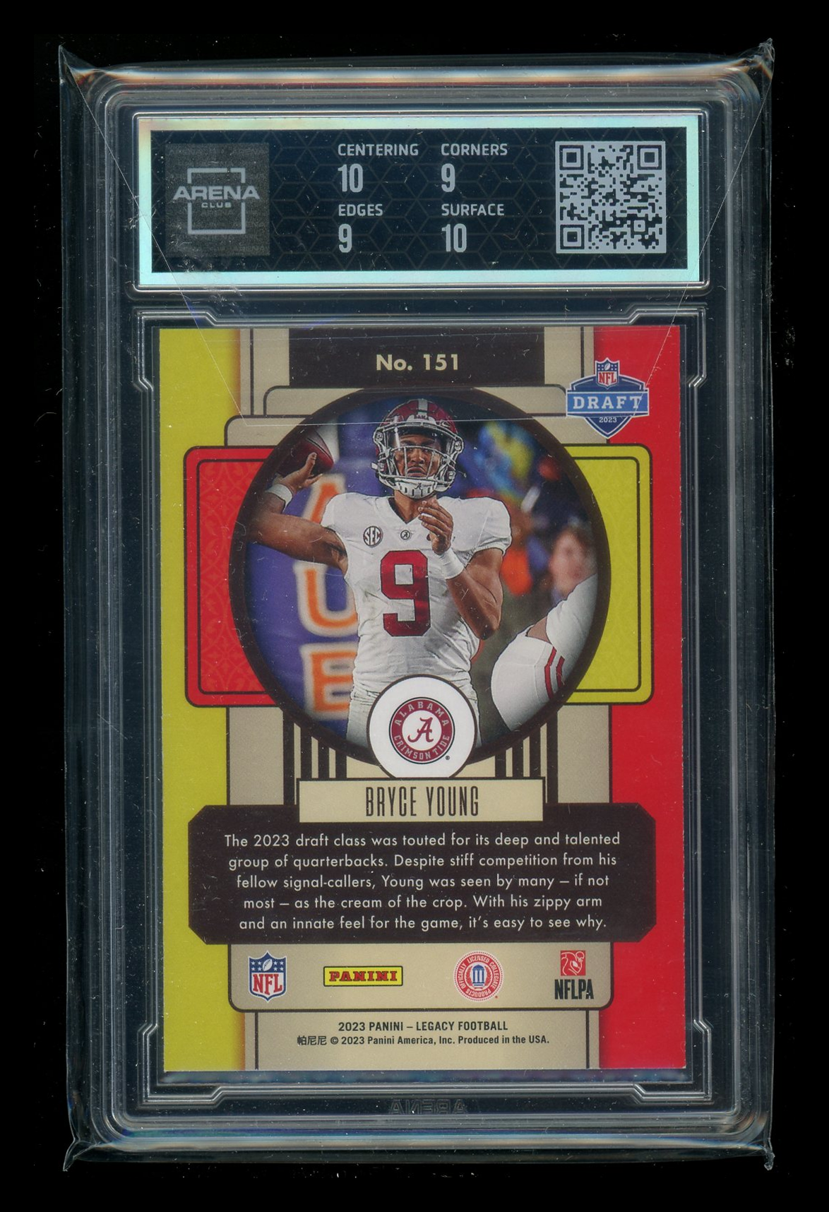 2023 Panini Legacy Bryce Young #151 Football Arena Club 9.5