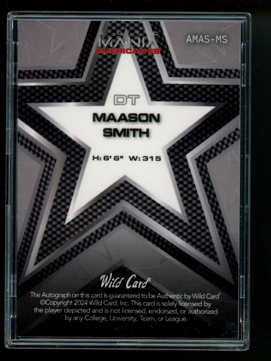 2024 Wild Card Mania American FB Maason Smith #AMAS-MS Autograph 21/25 Football