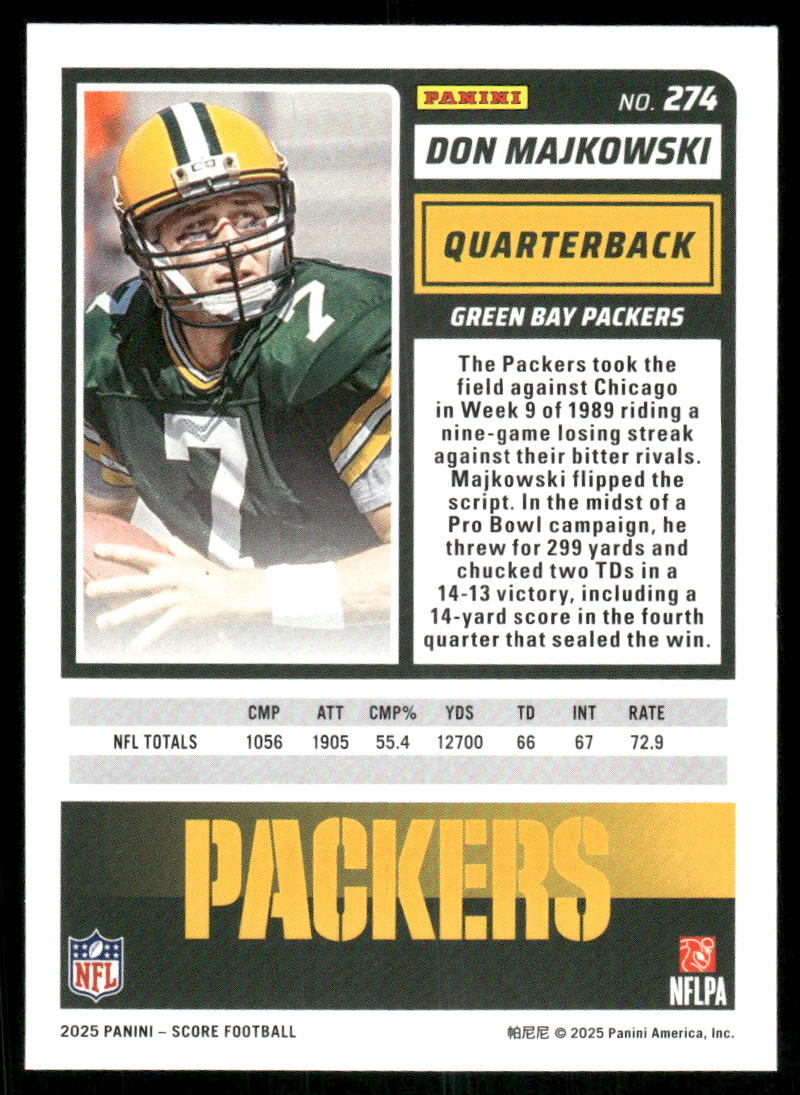 2025 Score A Treat Don Majkowski #274 Football