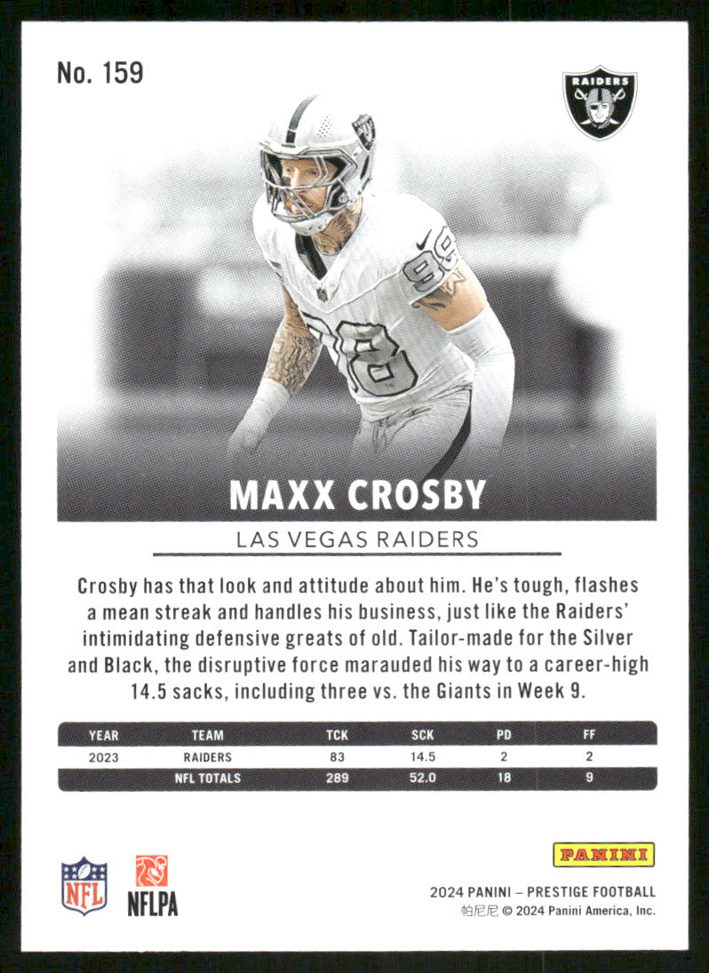2024 Panini Prestige Maxx Crosby #159 Football