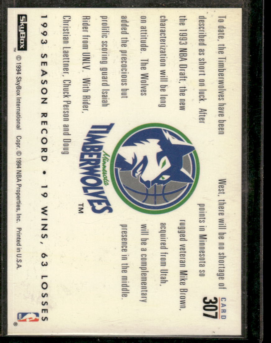 1993-94 SkyBox Changing Faces Isaiah Rider Mike Brown #307 Basketball
