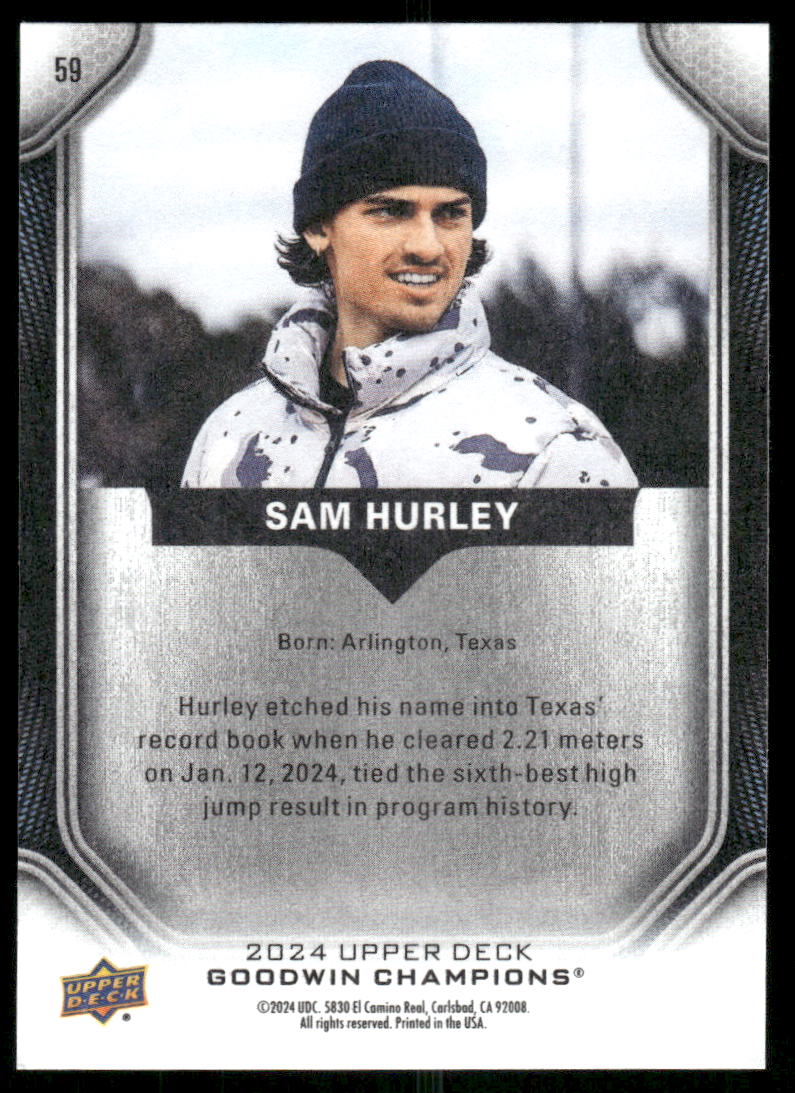 2024 Upper Deck Goodwin Champions Sam Hurley #59 Track and Field