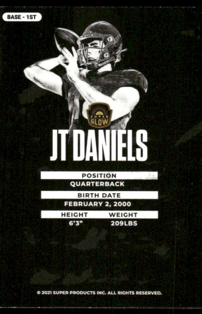 2021 Super Glow 1st Ever JT Daniels #BASE-1ST Football