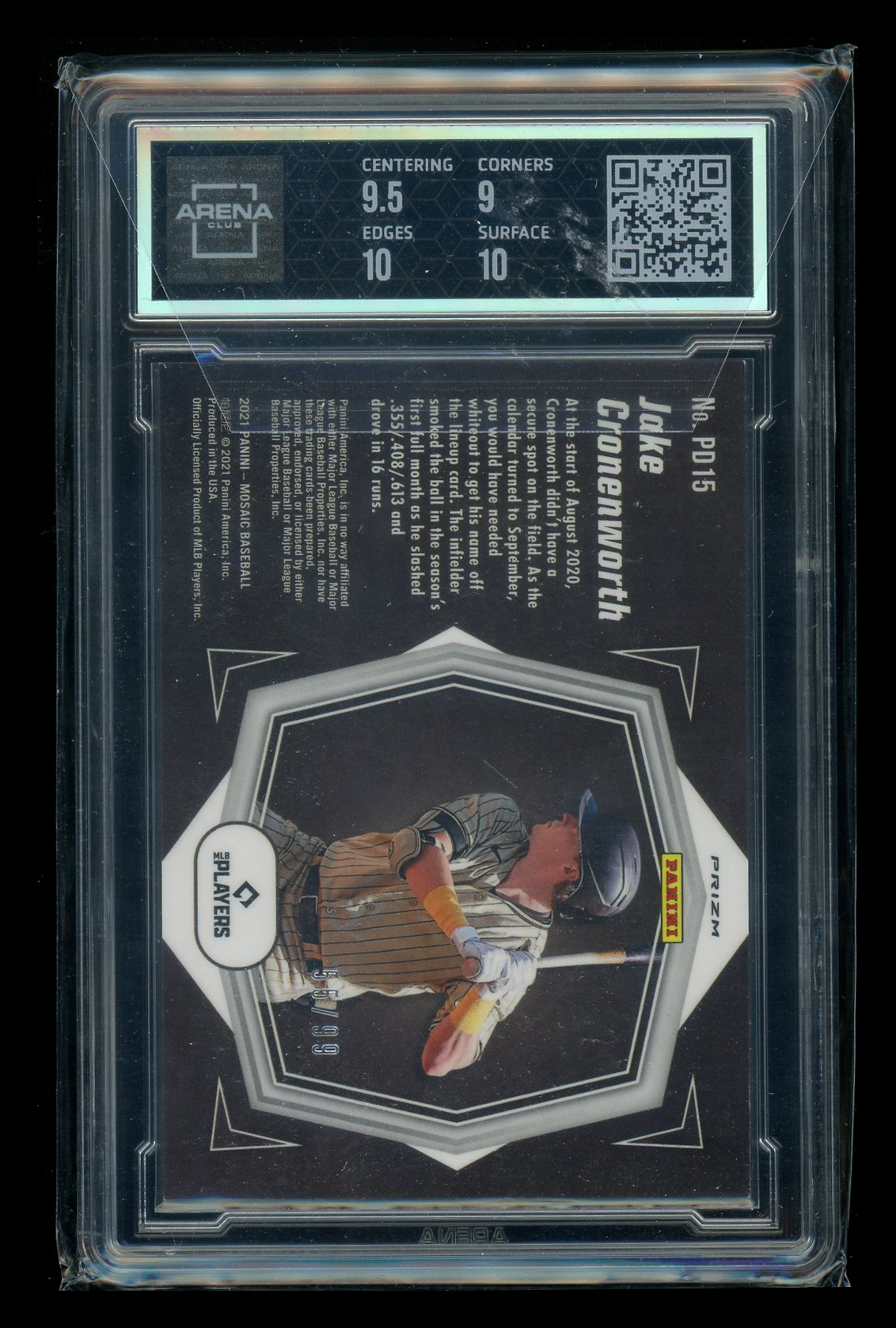 2021 Panini Mosaic Debuts Reactive Blue Jake Cronenworth #PD15 55/99 AC 9.5