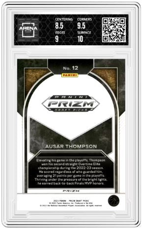 2023-24 Panini Prizm DP Ausar Thompson #12 Brilliance Hyper Arena Club 9