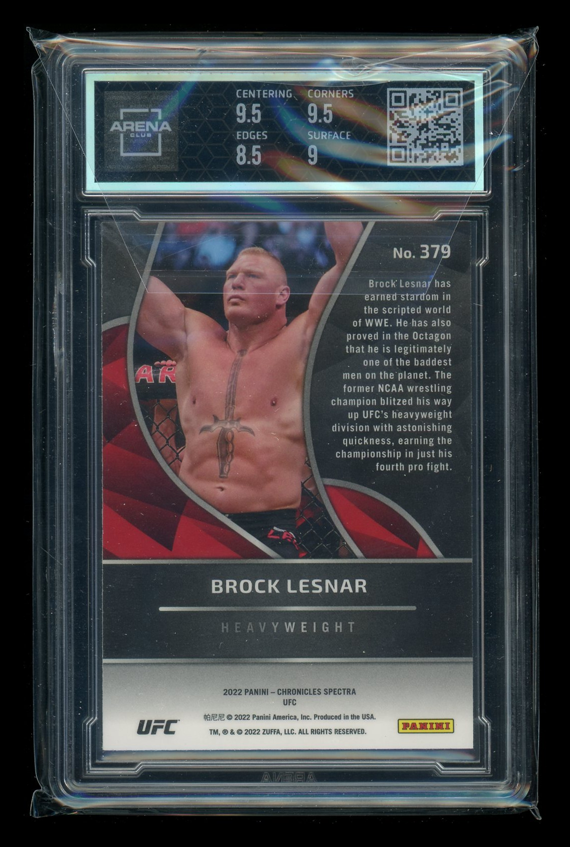 2022 Panini Chronicles UFC Spectra Brock Lesnar #379 Arena Club 9