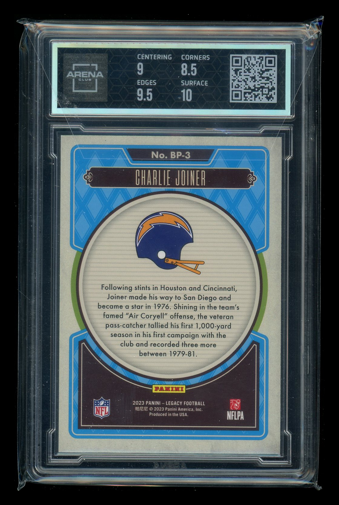 2023 Panini Legacy Blast from the Past Green Charlie Joiner #BP-3 009/100 AC 9