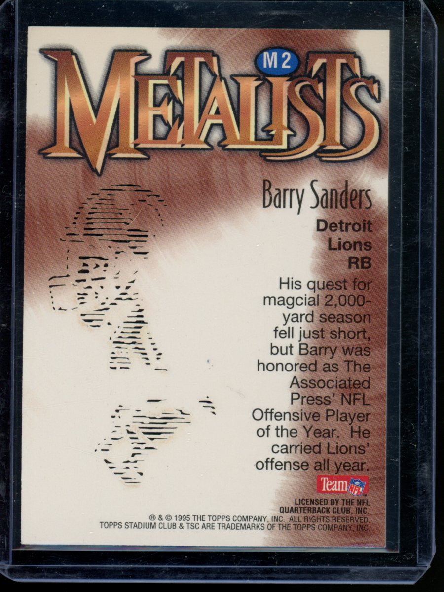 1995 Topps Stadium Club Barry Sanders #M2 Football