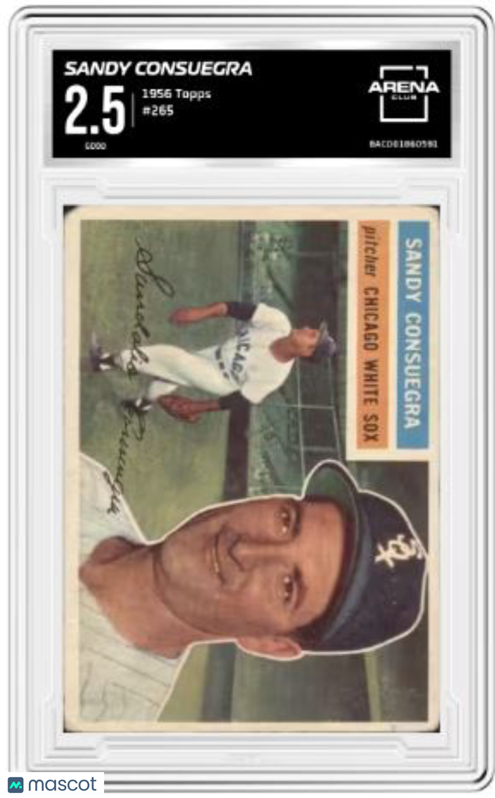 1956 Topps Sandy Consuegra #265 Baseball Arena Club 2.5