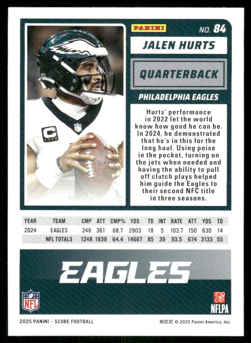 2025 Score a Treat Jalen Hurts #84 Football