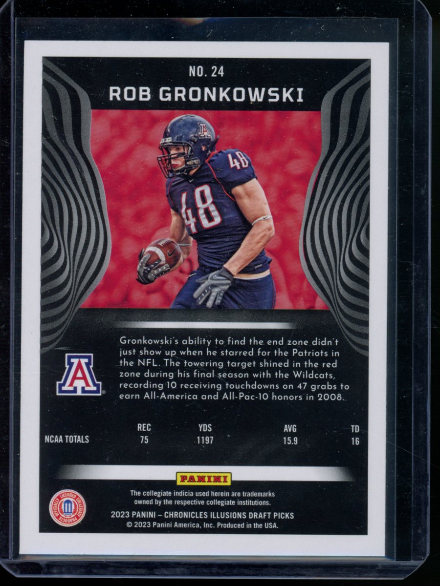 2023 Panini Chronicles Illusions Rob Gronkowski #24 Pink Football
