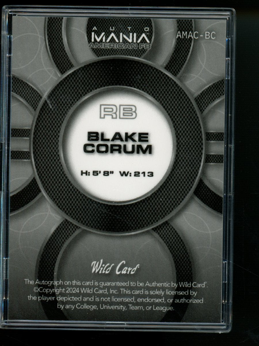 2024 Wild Card Mania American Football Blake Corum #AMAC-BC 6/10 Football
