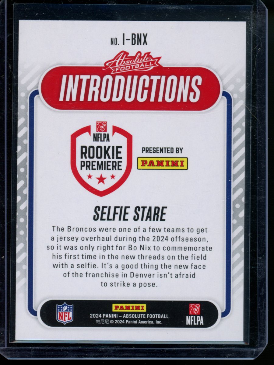 2024 Panini Absolute Bo Nix #I-BNX Rookie Football