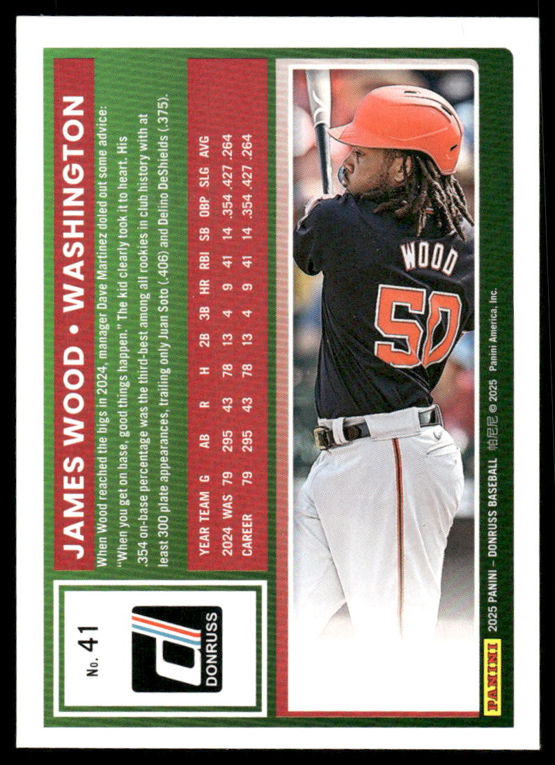 2025 Donruss James Wood #41 Baseball