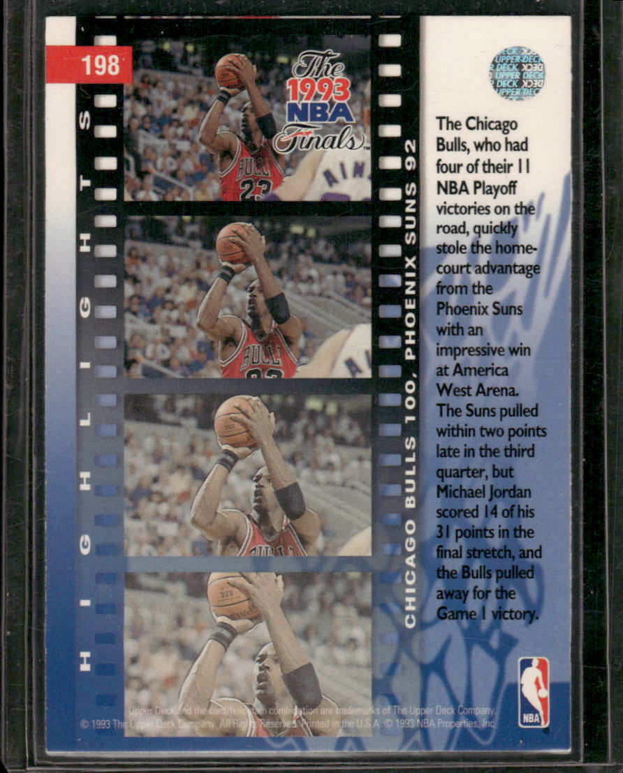 1993 Upper Deck NBA Finals Highlights Michael Jordan #198 Basketball