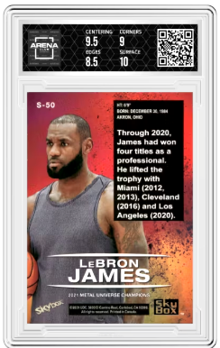 2021 Skybox Metal Universe Champions LeBron James #S-50 Skybox Premium AC 9